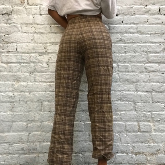 Plaid Vintage Wool Trousers - Picture 6 of 6